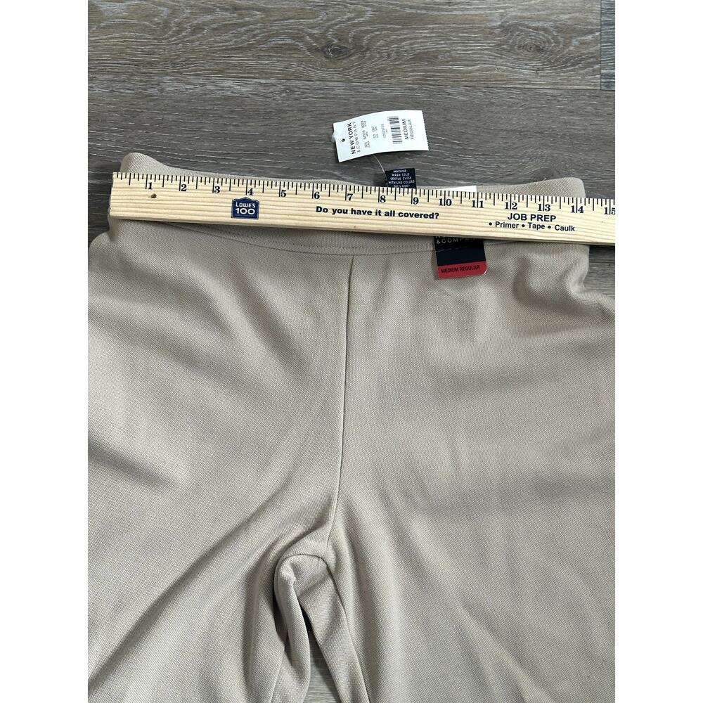 BRAND NEW New York and Company Pique Cropped Pant Medium Tan - Picture 3 of 6